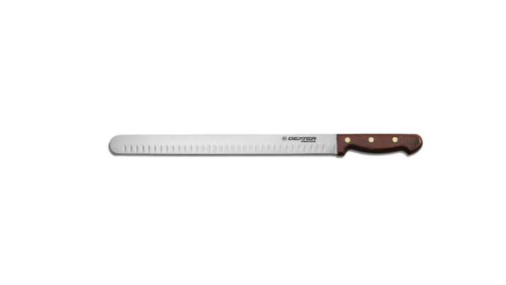 Dexter-Russell 13042 Connoisseur Duo-Edge Roast Slicer with 14" High-Carbon Steel Blade and Rosewood Handle