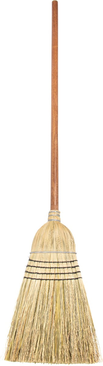 Carlisle 4135467 Heavy Duty 5-Stitch (#30) Warehouse Corn Broom 56" - Natural