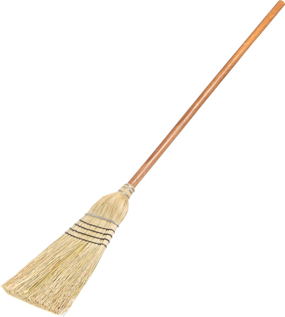 Carlisle 4135467 Heavy Duty 5-Stitch (#30) Warehouse Corn Broom 56" - Natural