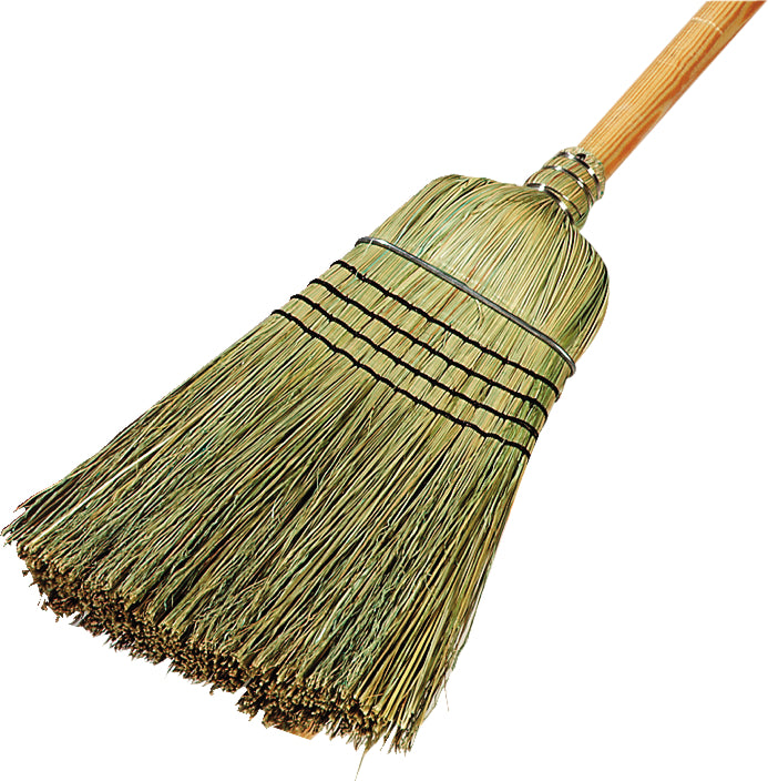 Carlisle 4135467 Heavy Duty 5-Stitch (#30) Warehouse Corn Broom 56" - Natural