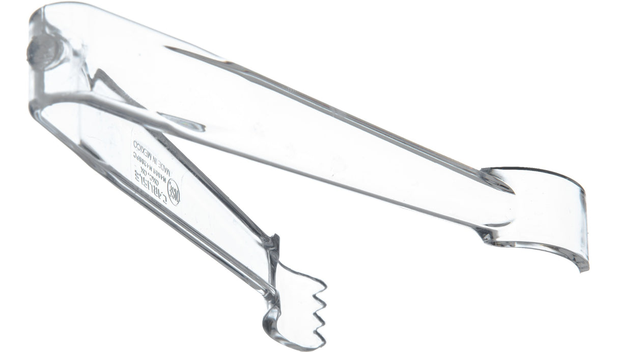 Carlisle 420607 Carly 1-Piece Plastic Pom Tongs 6" - Clear