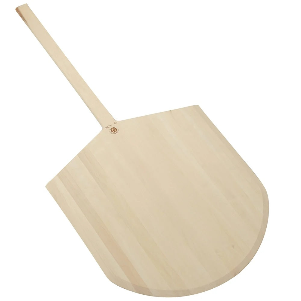 American Metalcraft 4220 Deluxe Wood Pizza Peel with Long Handle 42"OAL - 20"W x 21"L Blade