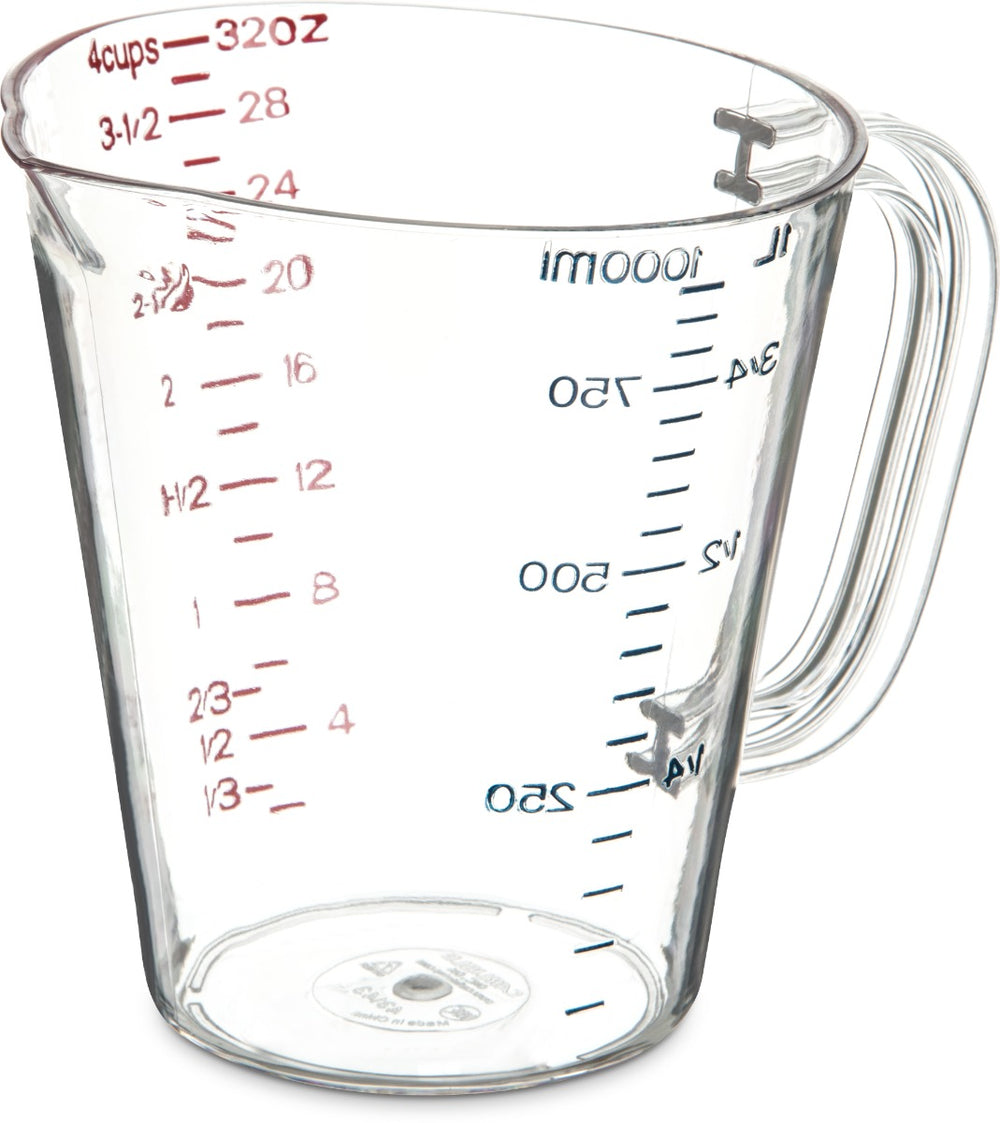 Carlisle 4314307 Carlisle Measuring Cup 32 oz, Clear Plastic