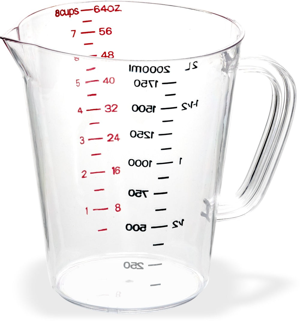 Carlisle 4314407 Carlisle Measuring Cup 64 oz, Clear Plastic