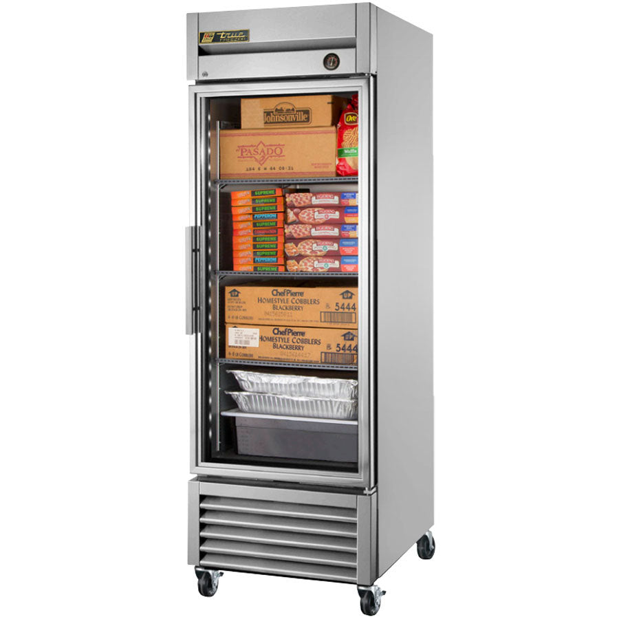 True T-23FG-HC~FGD01 1-Section Right Hinged 1 Glass Swing Door Reach-In Freezer 27" - 115v