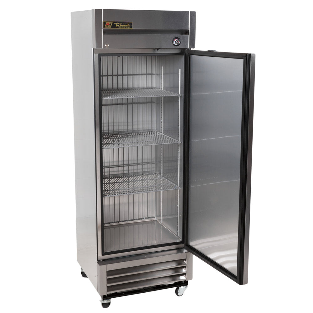 True T-19FZ-HC 1-Section Right Hinged 1 Solid Door Zero° Reach-In Freezer 27" - 115v