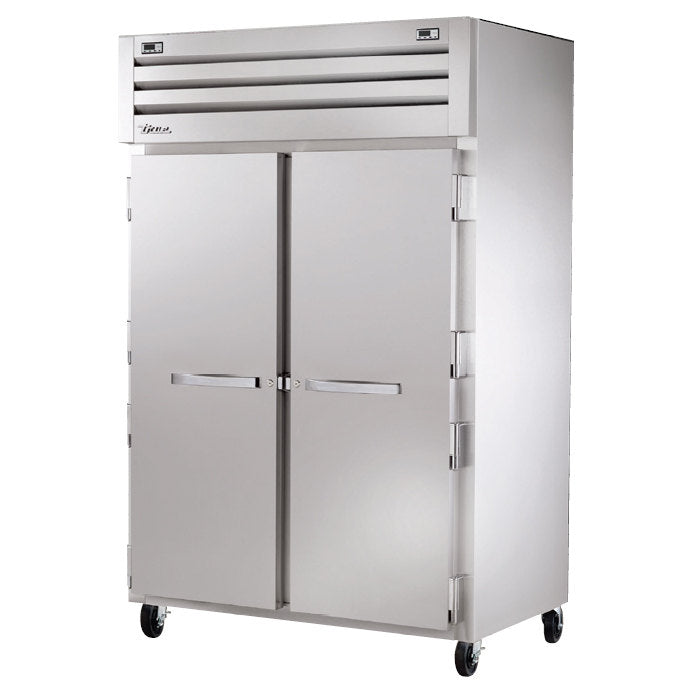 True STR2DT-2S Spec Series 2-Section 2 Solid Door Dual Temp Reach-In Refrigerator / Freezer 52" - 56 cu. ft. - 115v