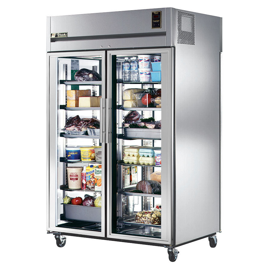 True STG2RPT-2G-2G-HC Spec Series 2-Section Glass Door Front / Glass Door Rear Pass-Thru Refrigerator 52" - 115v