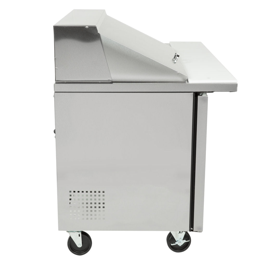 True TSSU-60-18M-B-HC 2-Section 2 Door Mega Top Refrigerated Salad/Sandwich Prep Table 60" - Holds (18) 1/6 Size Pans - 115v
