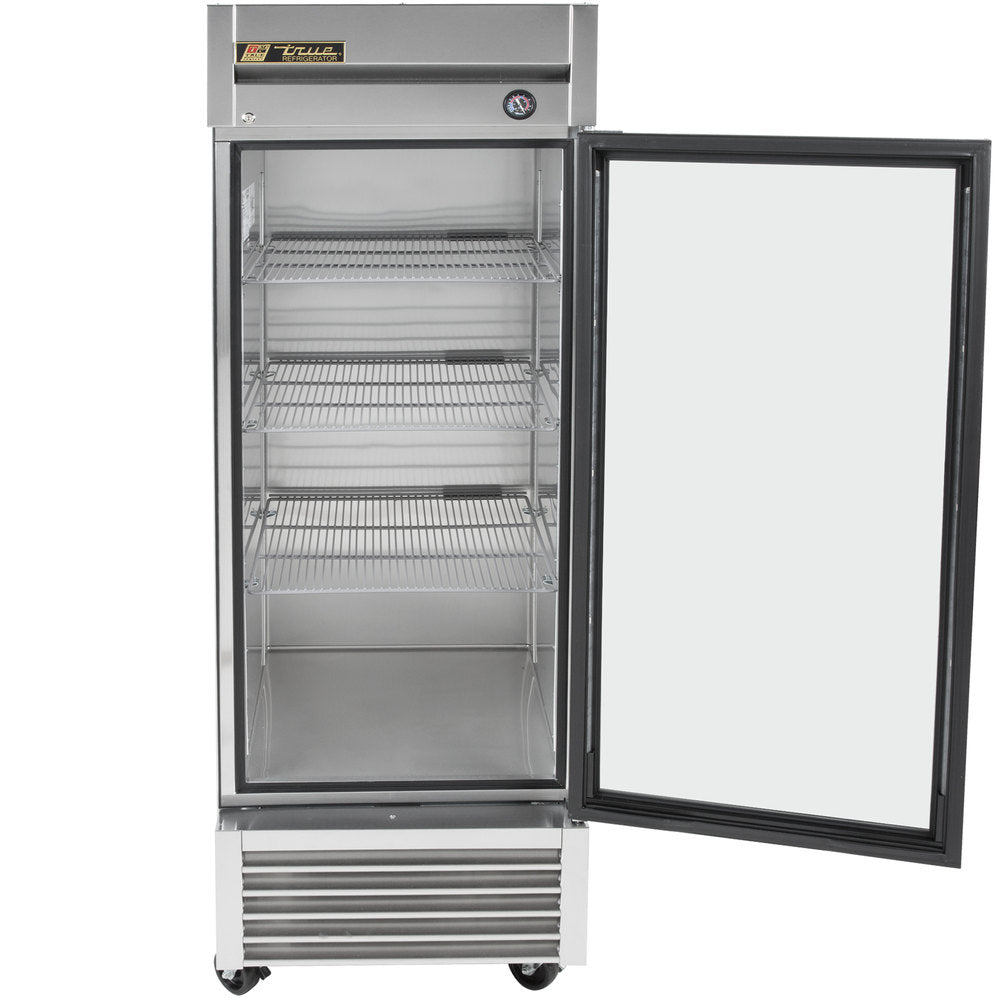 True T-23G-HC~FGD01 1-Section Right Hinged 1 Glass Swing Door Reach-In Refrigerator 27" - 115v
