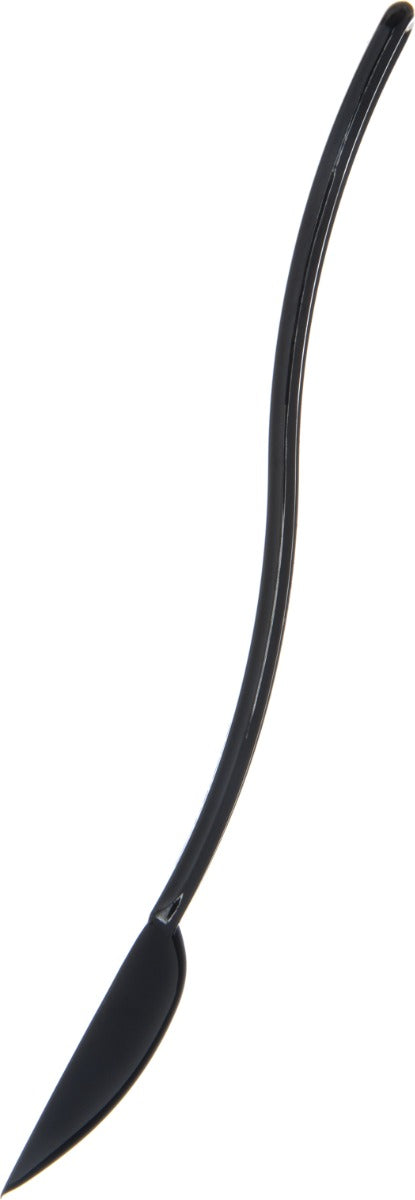 Carlisle 445003 One-Piece Plastic Solid Salad/Buffet Serving Spoon with Notched handle 8" - 1/4 oz. - Black