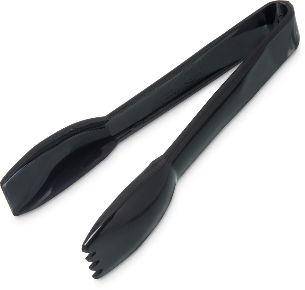 Carlisle 460603 Carly 1-Piece Plastic Salad Tongs 6" - Black