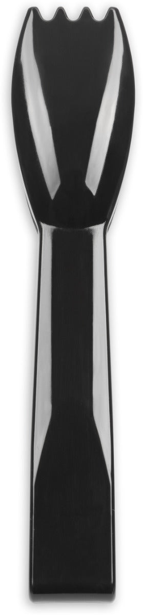 Carlisle 460603 Carly 1-Piece Plastic Salad Tongs 6" - Black