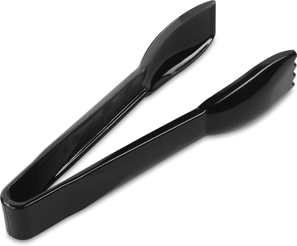 Carlisle 460603 Carly 1-Piece Plastic Salad Tongs 6" - Black