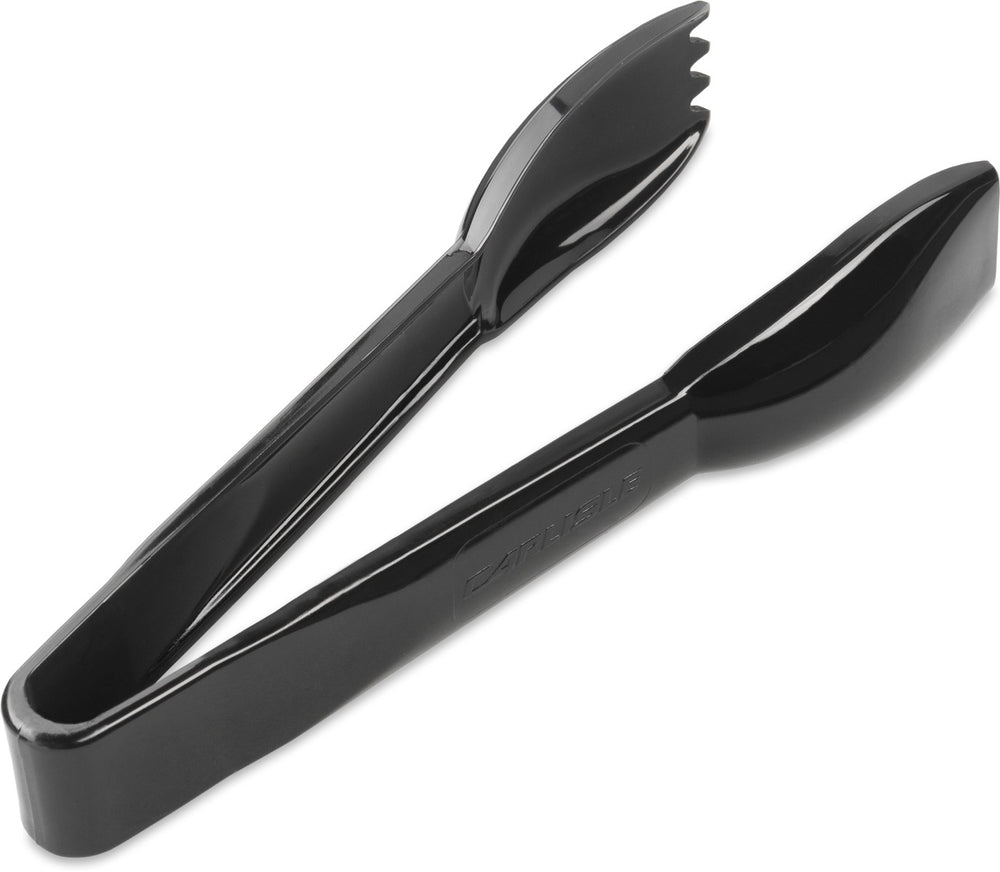 Carlisle 460603 Carly 1-Piece Plastic Salad Tongs 6" - Black