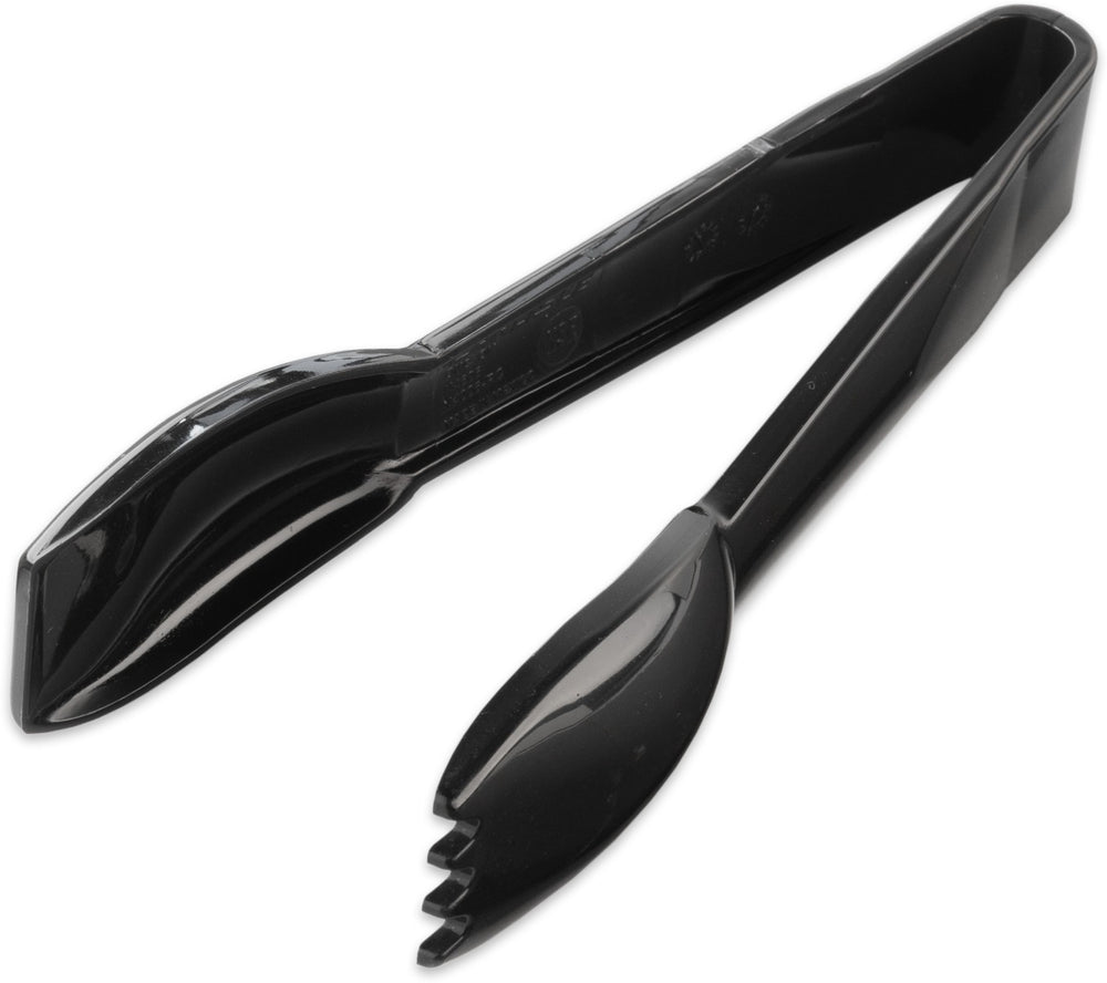 Carlisle 460603 Carly 1-Piece Plastic Salad Tongs 6" - Black