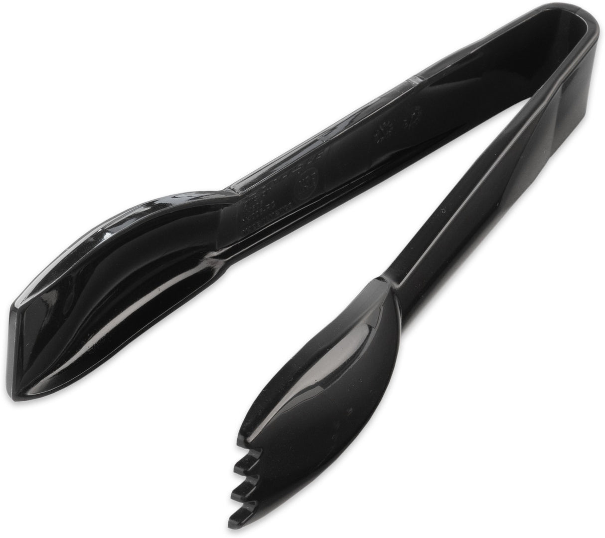 Carlisle 460603 Carly 1-Piece Plastic Salad Tongs 6" - Black