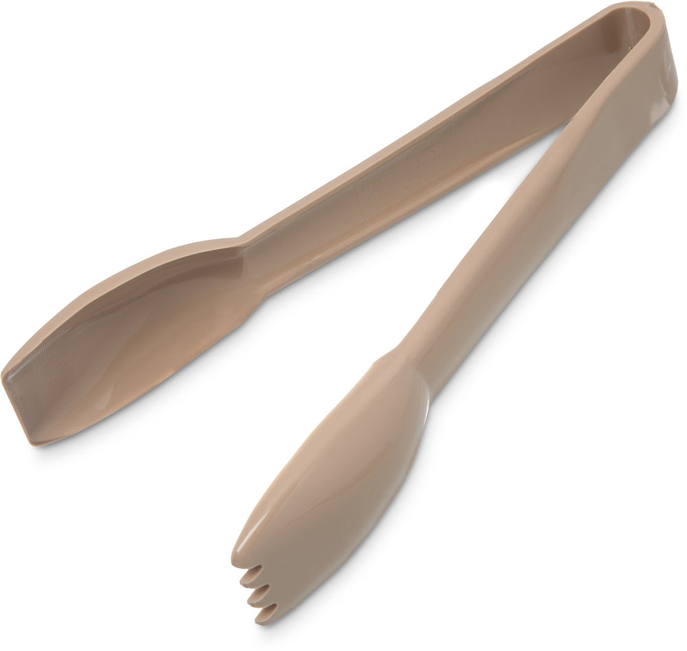 Carlisle 460606 Carly 1-Piece Plastic Salad Tongs 6" - Beige