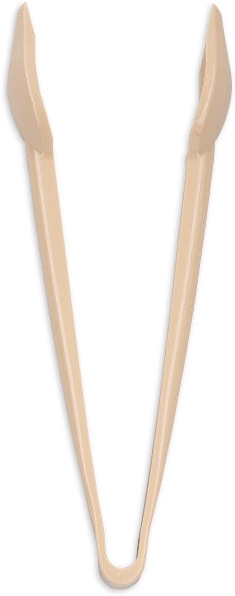 Carlisle 460606 Carly 1-Piece Plastic Salad Tongs 6" - Beige