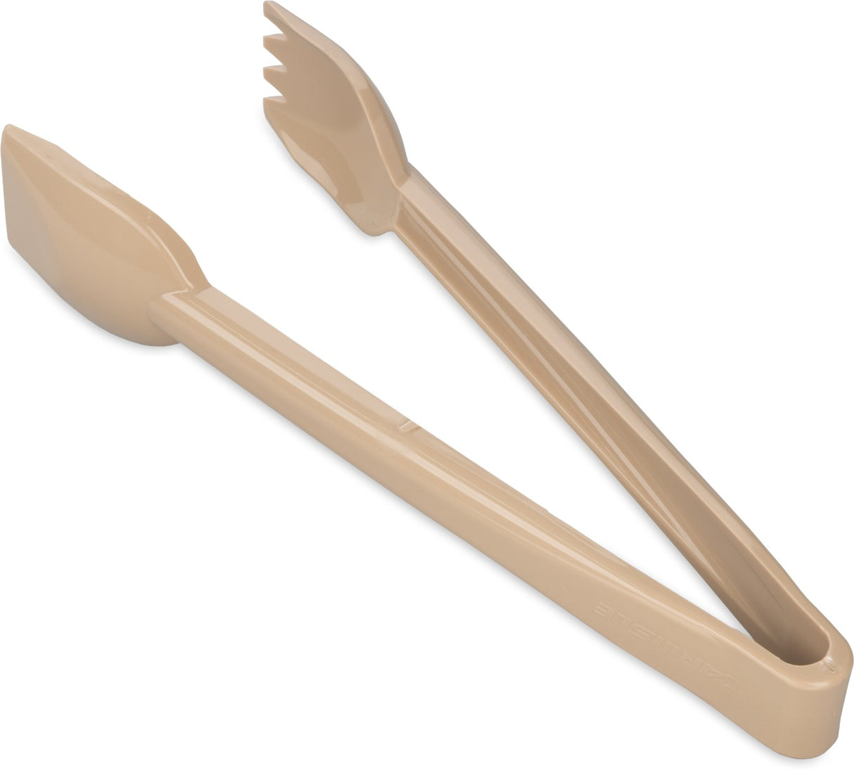 Carlisle 460606 Carly 1-Piece Plastic Salad Tongs 6" - Beige