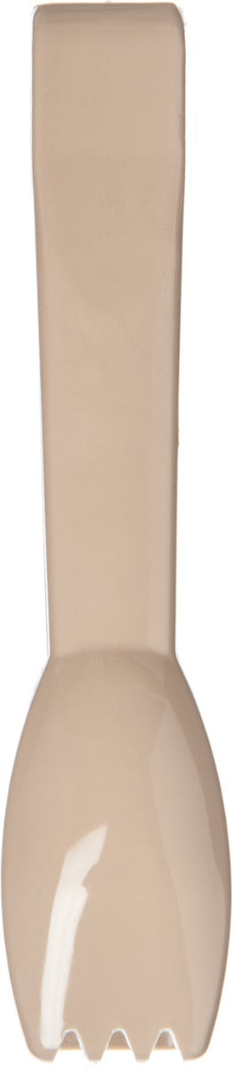 Carlisle 460606 Carly 1-Piece Plastic Salad Tongs 6" - Beige