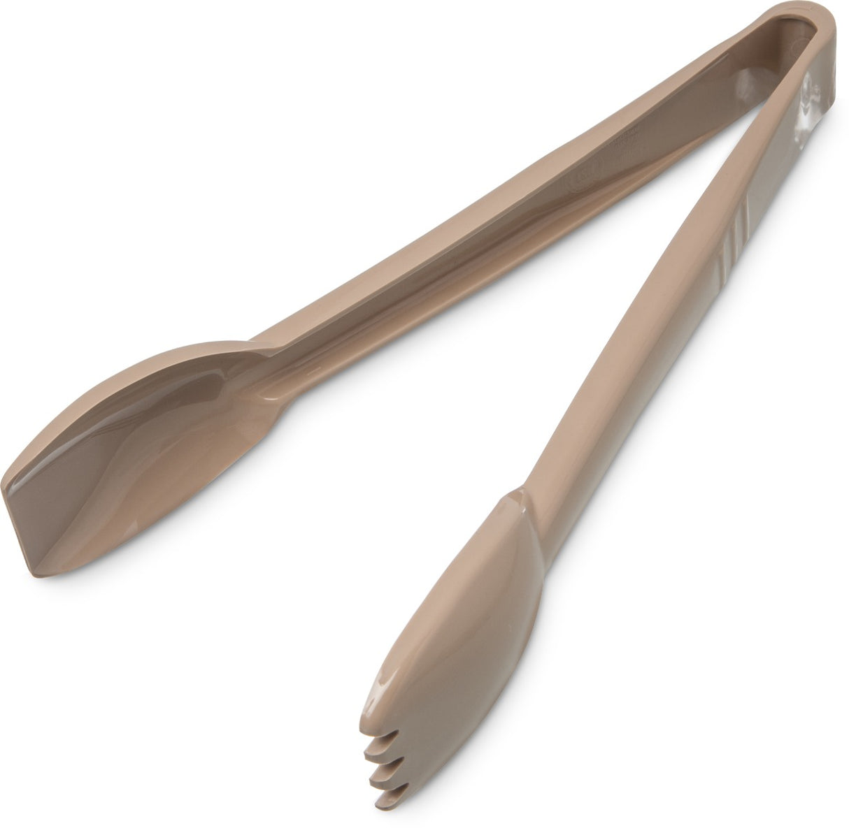 Carlisle 460906 Carly 1-Piece Plastic Salad Tongs 9" - Beige