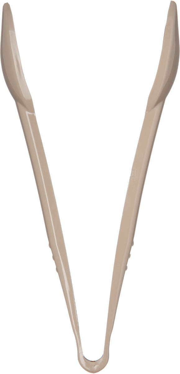 Carlisle 460906 Carly 1-Piece Plastic Salad Tongs 9" - Beige