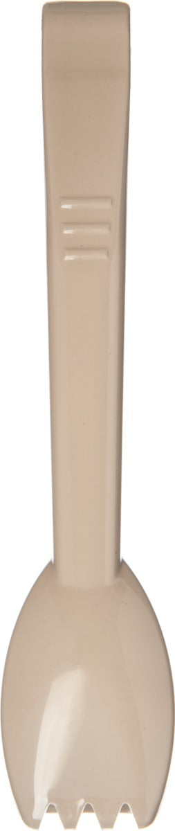 Carlisle 460906 Carly 1-Piece Plastic Salad Tongs 9" - Beige