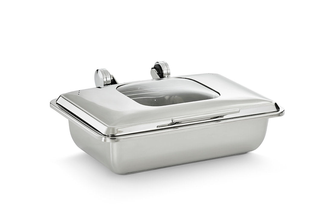 Vollrath 4644010 Mirage Full-Size Induction Chafer with Glass Lid and Food Pan 8.3 qt.