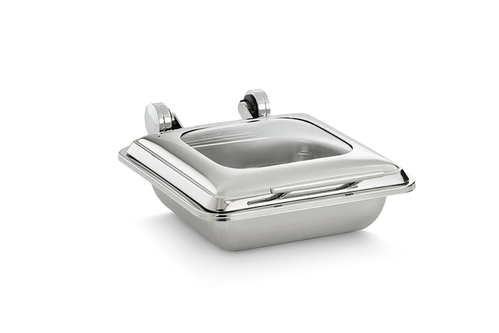 Vollrath 4644020 Mirage 2/3 Size Induction Chafer with Glass Lid and Food Pan 5.6 qt.