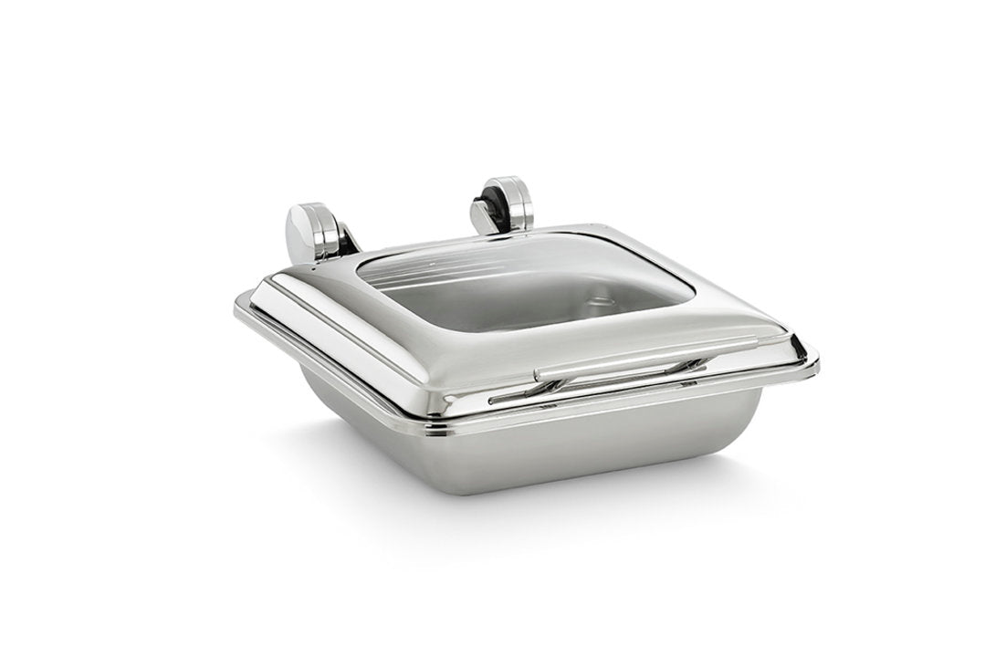 Vollrath 4644020 Mirage 2/3 Size Induction Chafer with Glass Lid and Food Pan 5.6 qt.