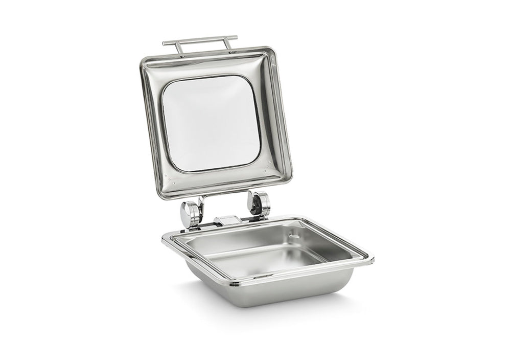 Vollrath 4644020 Mirage 2/3 Size Induction Chafer with Glass Lid and Food Pan 5.6 qt.