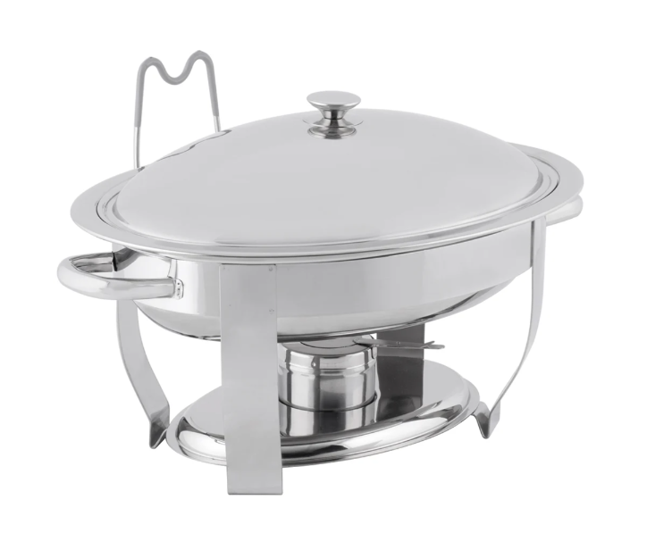 Vollrath 46500 Oval Chafer w/ Lift-off Lid & Chafing Fuel Heat