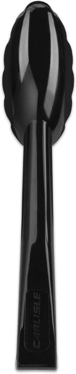 Carlisle 470903 Carly 1-Piece Plastic Scalloped Utility Tongs 9" - Black