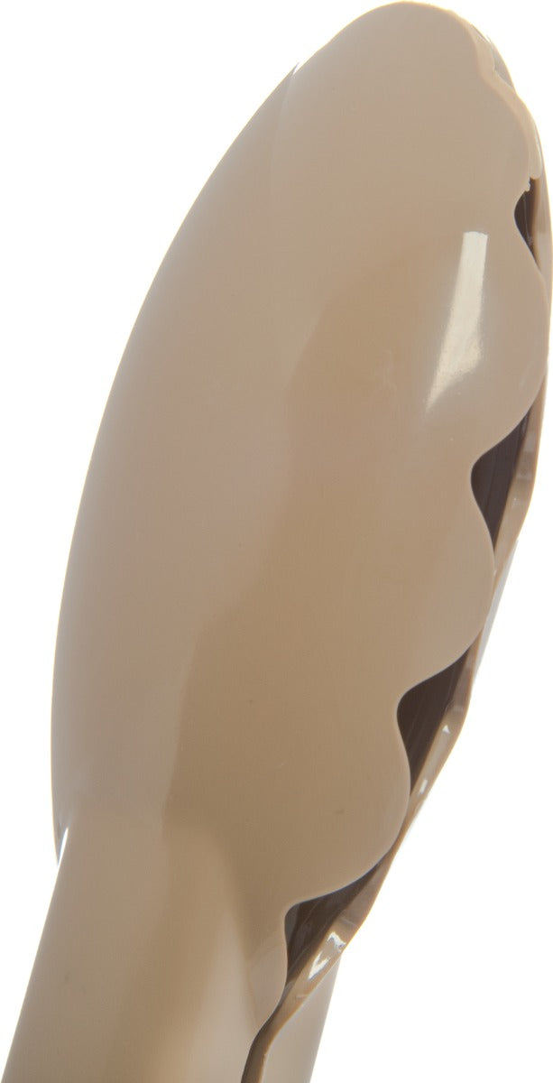 Carlisle 470906 Carly 1-Piece Plastic Scalloped Utility Tongs 9" - Beige