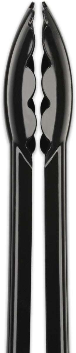 Carlisle 471203 Carly 1-Piece Plastic Scalloped Utility Tongs 12" - Black