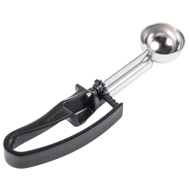 Vollrath 47377 Jacob's Pride Extended Length Disher with Black Squeeze Handle 1.13 oz. - Size 30 - 12/Case