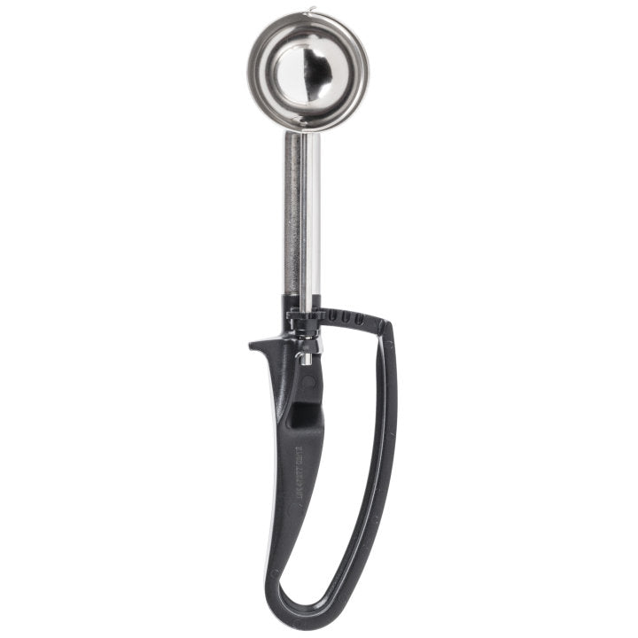 Vollrath 47377 Jacob's Pride Extended Length Disher with Black Squeeze Handle 1.13 oz. - Size 30 - 12/Case