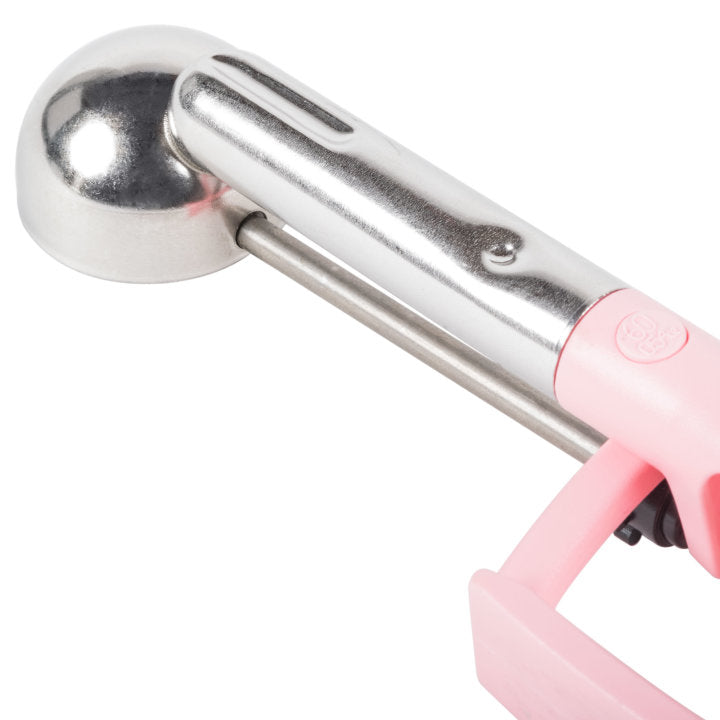 Vollrath 47379 Jacob's Pride Extended Length Disher with Pink Squeeze Handle 0.54 oz. - Size 60 - 12/Case