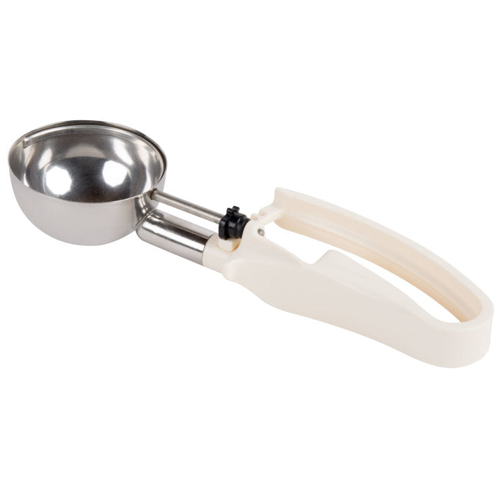 Vollrath 47392 Jacob's Pride Standard Length Disher with Ivory Squeeze Handle 3.2 oz. - Size 10 - 12/Case