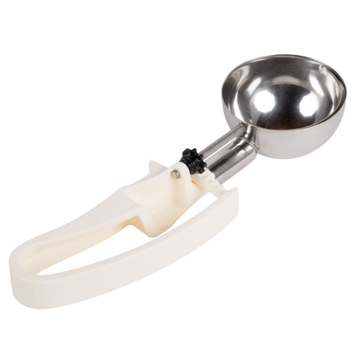 Vollrath 47392 Jacob's Pride Standard Length Disher with Ivory Squeeze Handle 3.2 oz. - Size 10 - 12/Case