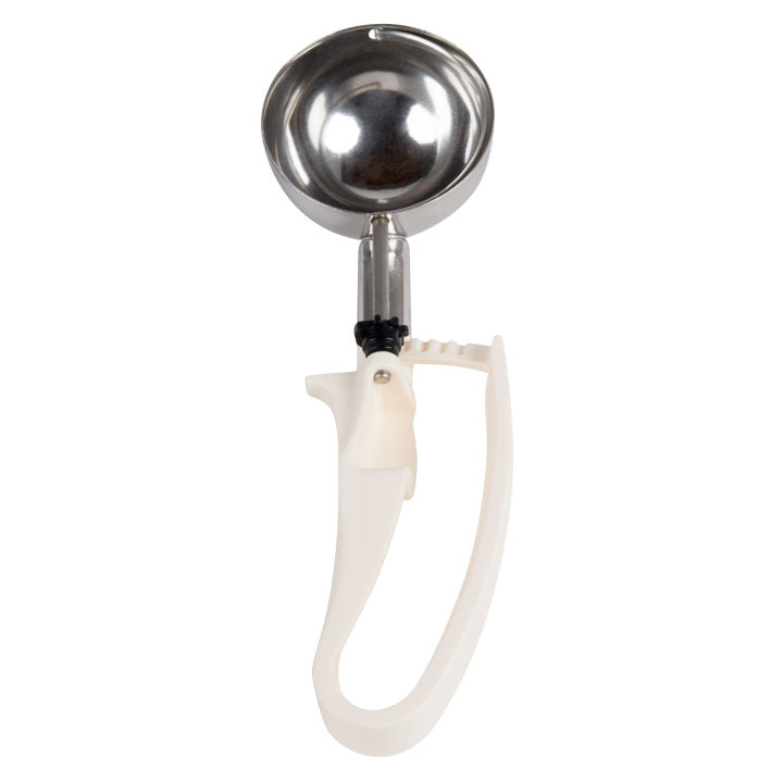 Vollrath 47392 Jacob's Pride Standard Length Disher with Ivory Squeeze Handle 3.2 oz. - Size 10 - 12/Case