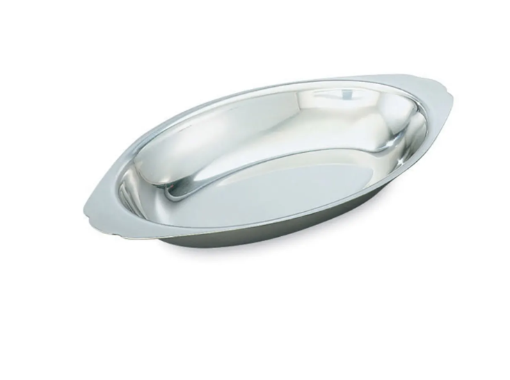 Vollrath 47422 12 oz. Oval Au Gratin - Stainless Steel - 12ea/Case