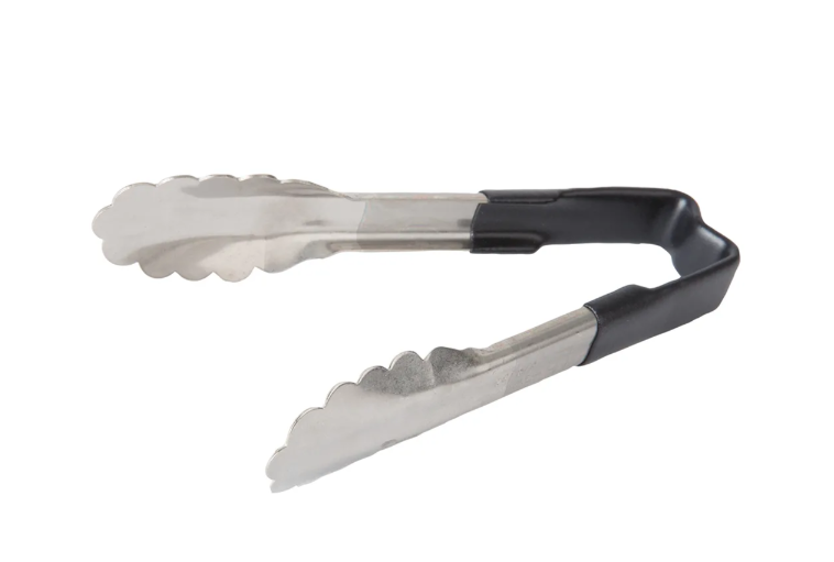 Vollrath 4780620 6"L Stainless Steel Utility Tongs - Black - 12ea/Case