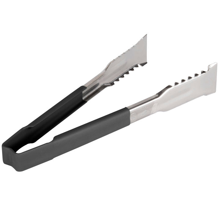 Vollrath 4790920 Jacob's Pride 1-Piece Stainless Steel VersaGrip Tongs with Color-Coded Kool-Touch Handle 9-1/2" - Black