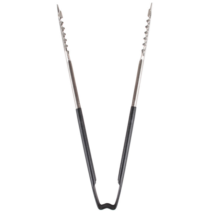 Vollrath 4791220 Jacob's Pride 1-Piece Stainless Steel VersaGrip Tongs with Color-Coded Kool-Touch Handle 12" - Black