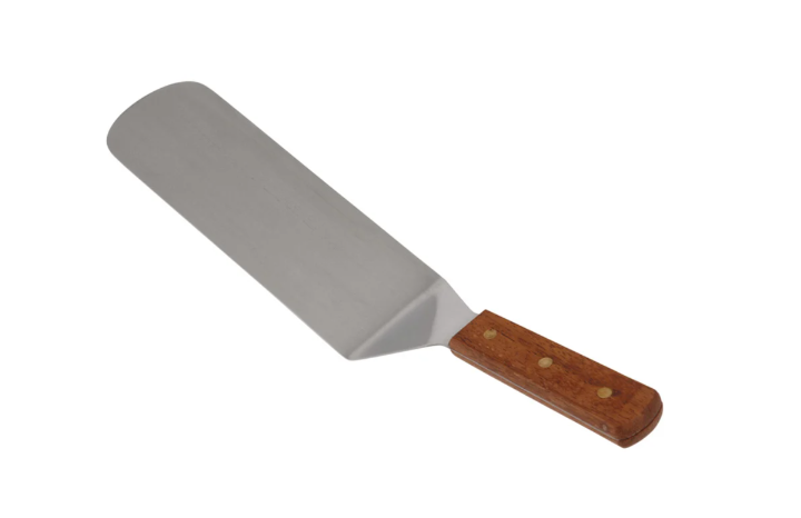 Vollrath 48082 14" Perforated Hamburger Turner - Wood Handle, Chrome Stainless - 12ea/Case