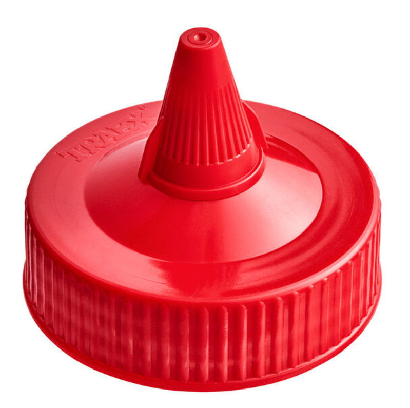 Vollrath 4914-02 Wide Mouth Squeeze Bottle Replacement Cap Closeable Single Tip - 12ea/Case