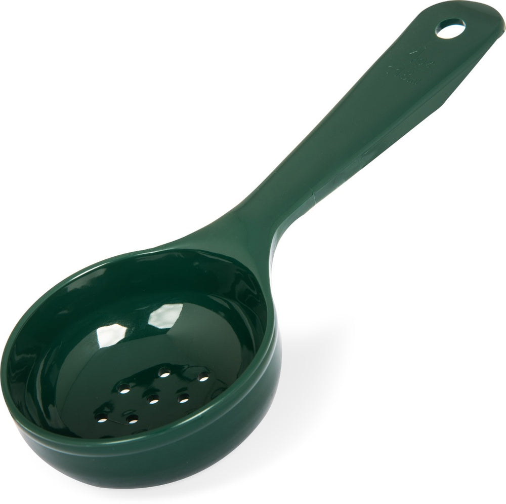 Carlisle 492908 Perforated Portion Spoon 4 oz. Plastic Green Handle , 12ea/cs