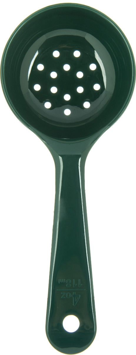 Carlisle 492908 Perforated Portion Spoon 4 oz. Plastic Green Handle , 12ea/cs